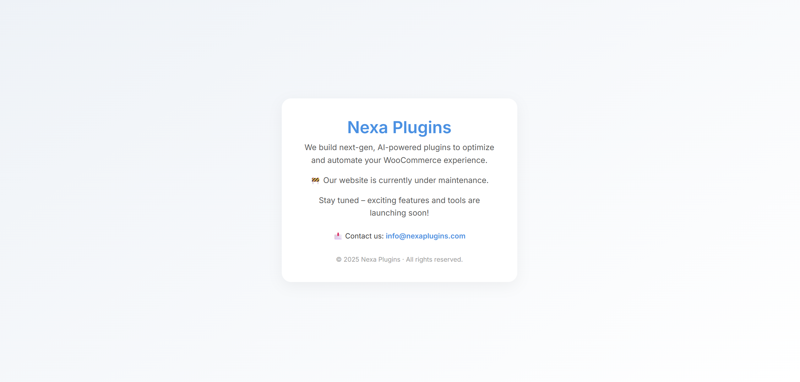 Nexa Plugins Coming Soon